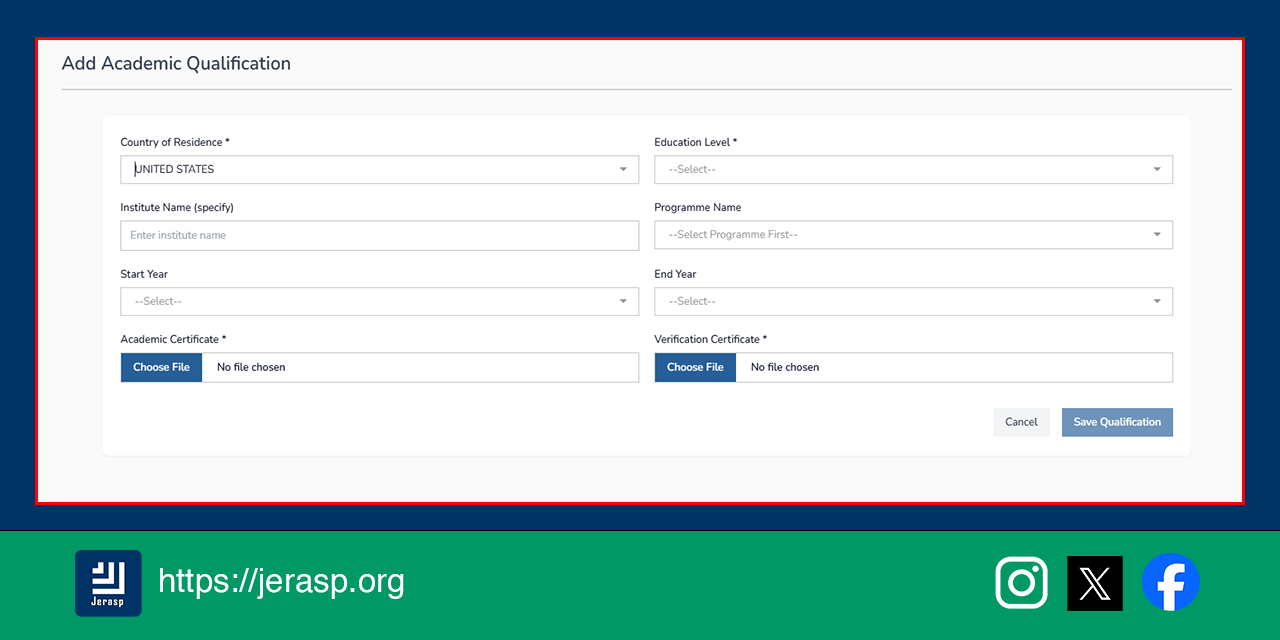 Ajira Portal Add Academic Details