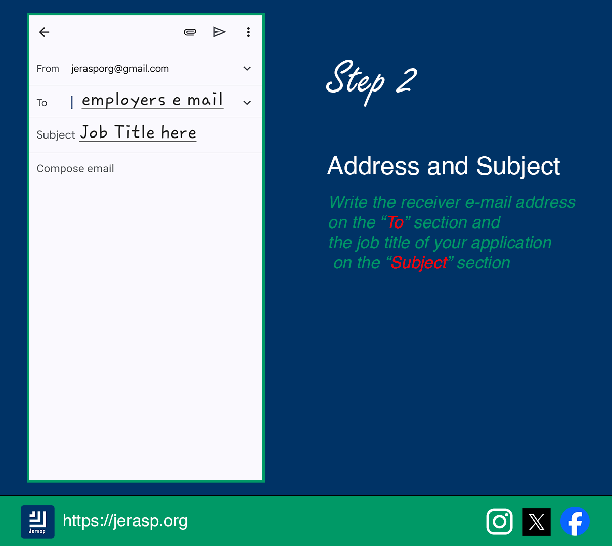 Address and subject