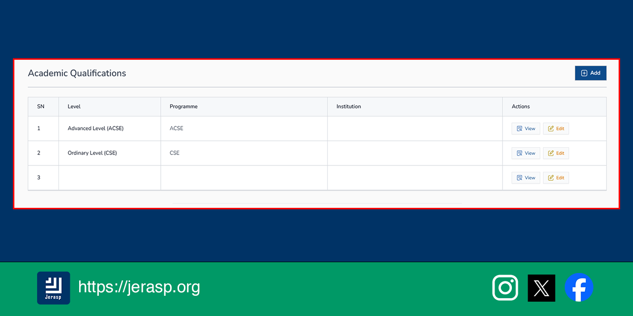 Ajira Portal Academic Qualifications