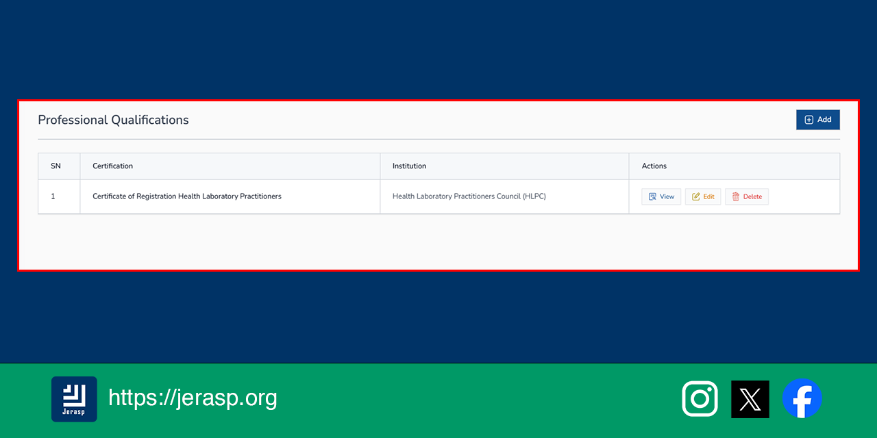 Ajira Portal Professional Qualifications