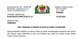 Read more about the article Katavi Regional Referral Hospital Vacancies 2025